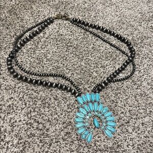 Turquoise and Silver Women's Necklace